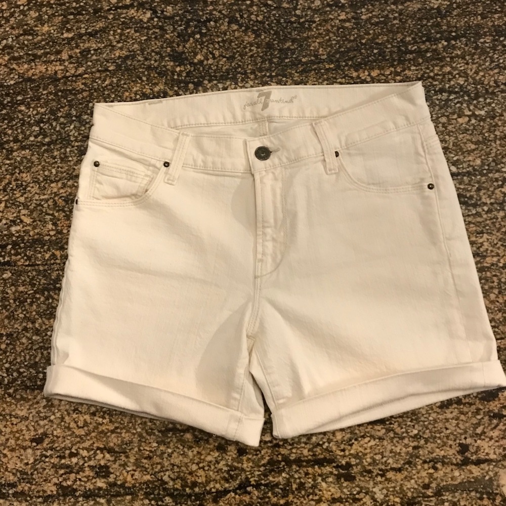 7 for all mankind shorts.  Size 24. Cream color